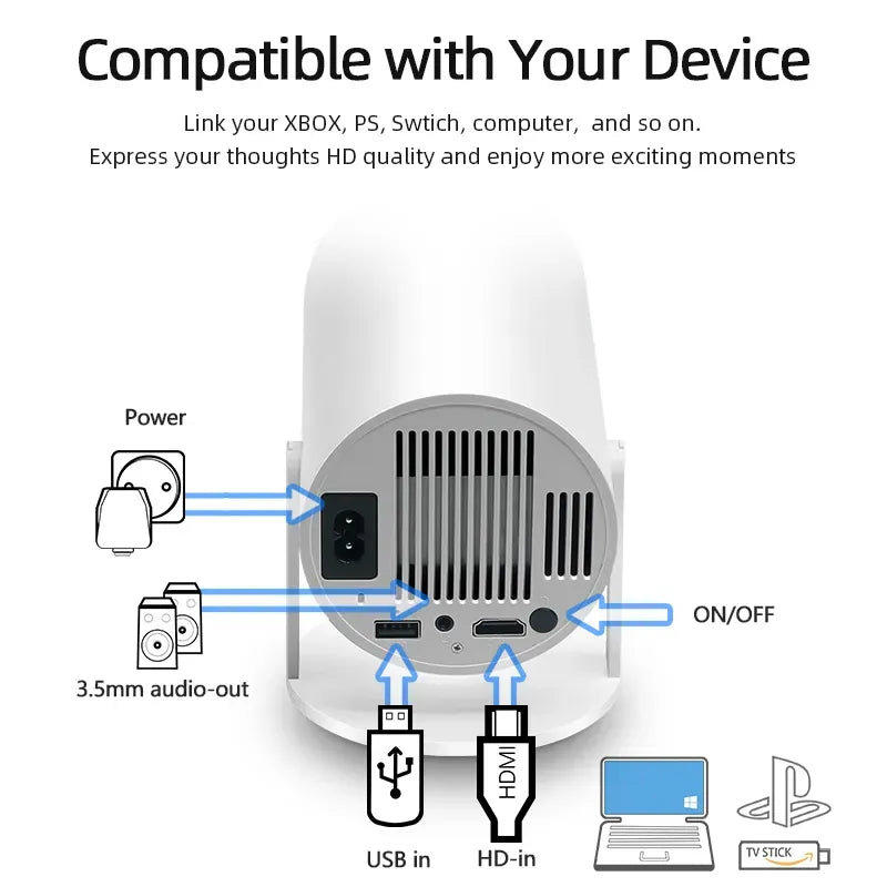 Veluxe Cinema™ Outdoor Portable Projector